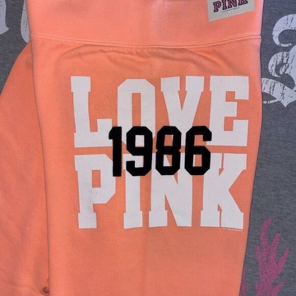 NWT Victoria’s Secret PINK 2011 Cotton Vintage Flare Sweatpants LOVE PINK 1986 - Picture 5 of 12